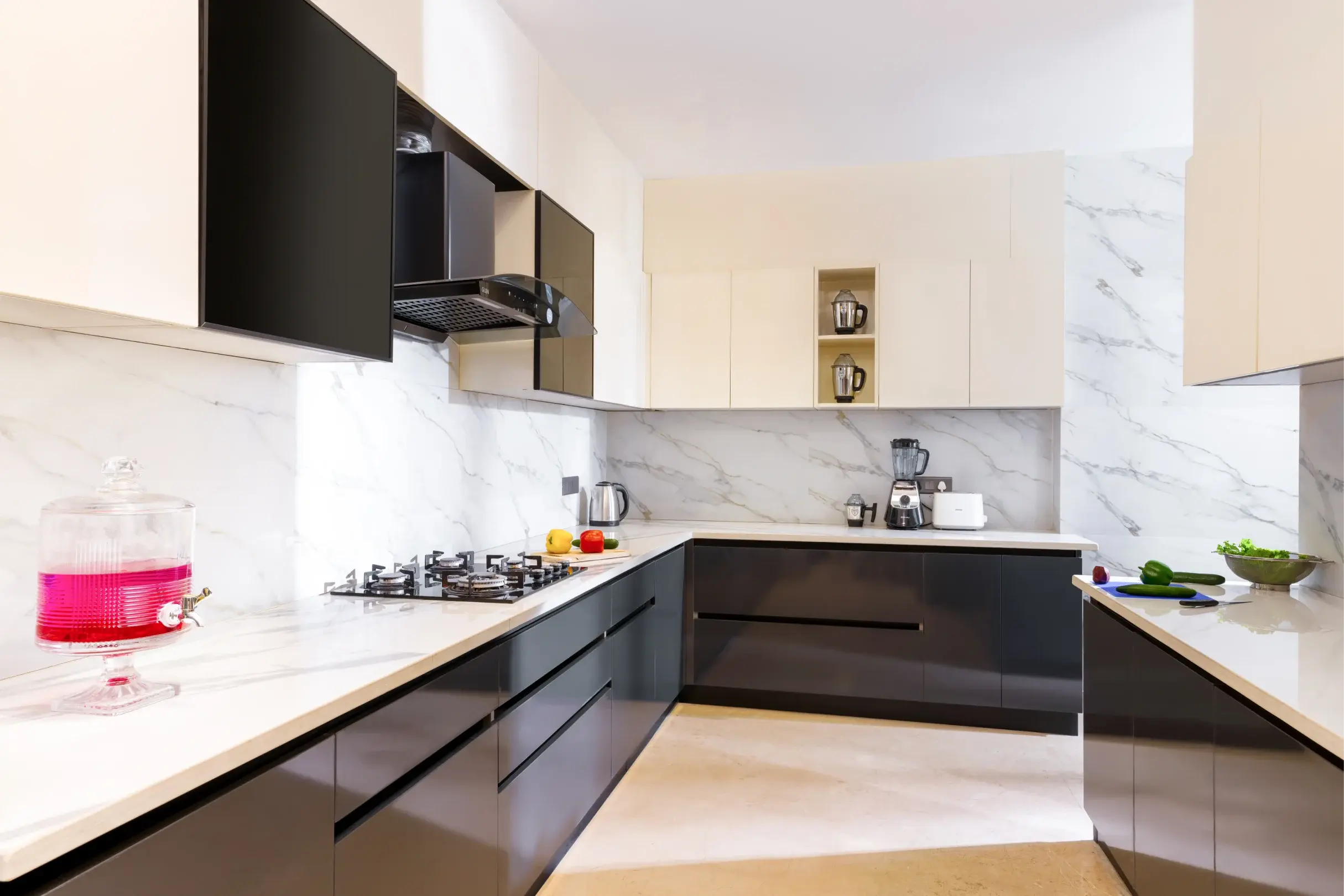 Aftercare kitchen with seating area