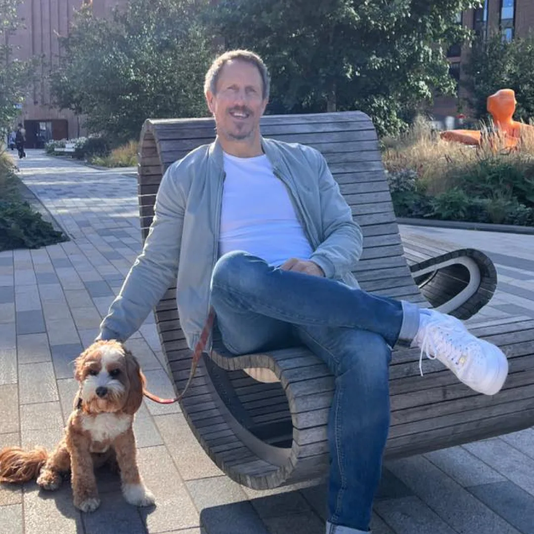 nick feeney with dog